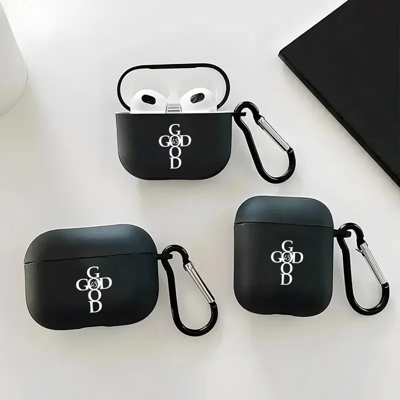 Black Airpod Case Cover for AirPods 1 2 3 4 Pro