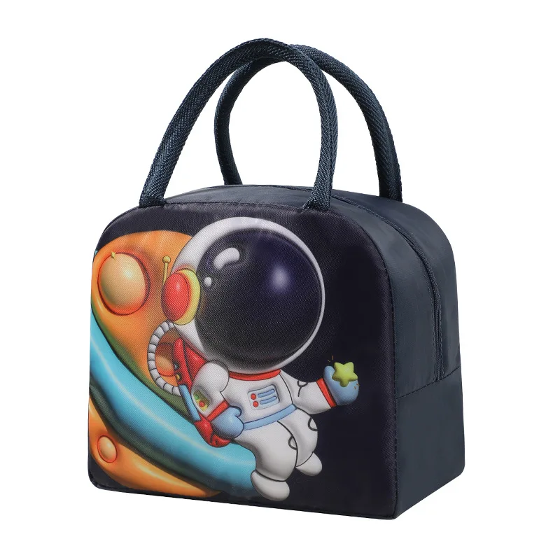 Adorable Insulated Cartoon Kids' Lunch Tote with Zipper
