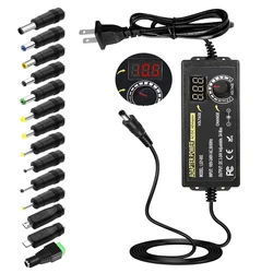 Versatile 72W Adjustable Power Adapter, Multi-Voltage AC/DC Variable Power Supply - EU PLUG