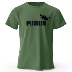 Pumba-Themed Men's Oversized Graphic T-Shirt - 100% Cotton Summer Tee - XXXL (Army Green)