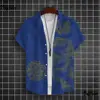 Men's Shirt Year Of The Dragon Totem 3D Printed Short Sleeve Large Size Loose Top 2024 Happy New Summer Sty 3