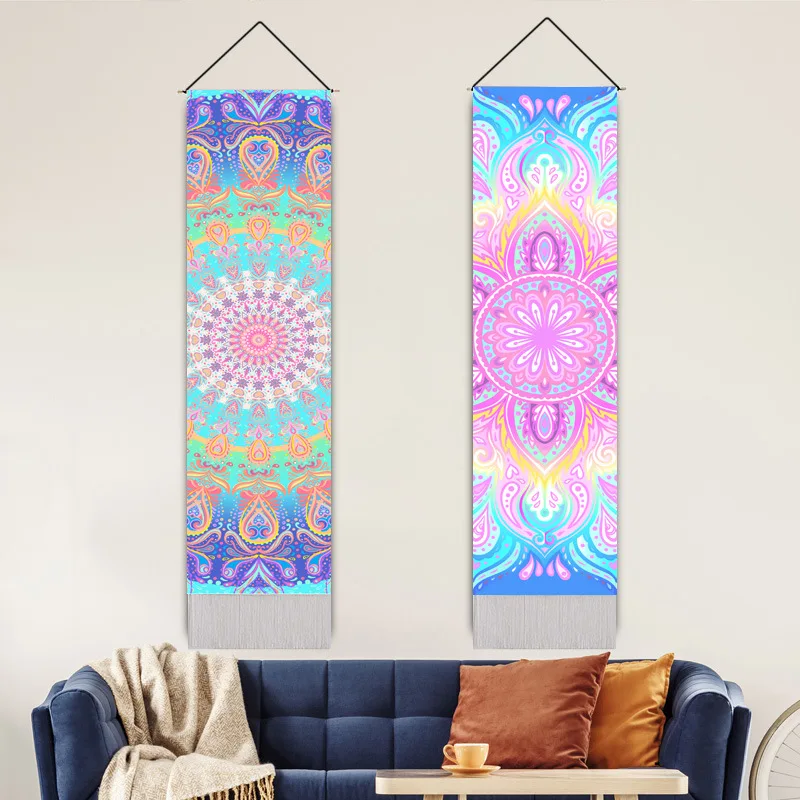 

Mandala Tapestry Wall Hanging Aesthetic Mysterious Art Moon Long Tapestries Bohemian Wall Tapestry for Living Room Bedroom
