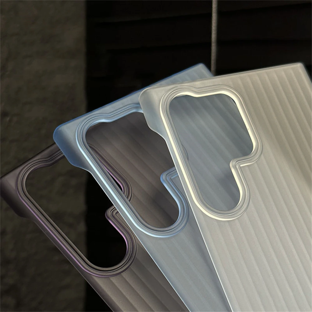 Ultra-Thin Frameless Transparent Matte Phone Case - Shockproof Hard Protection Cover
