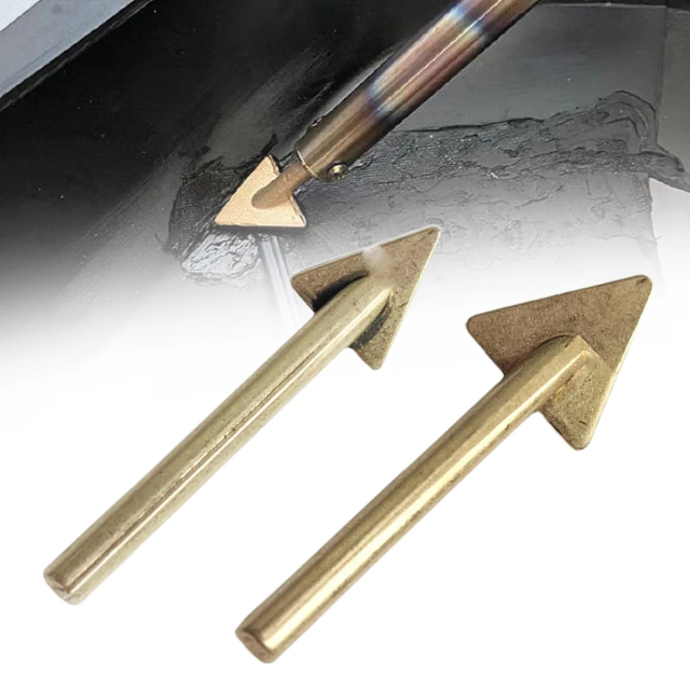 Predolo 2-Piece Plastic Welding Tips Set – Copper Smoothing Heads For Plastic Welders, Triangular Flat Surface For Bumper, Kayak & Auto Repairs