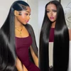 18 46 Inch 200 Density Frontal Wig For Black Women Brazilian Wigs Human Hair 5x5 Bone Straight HD Transparent Lace Front Wigs 4