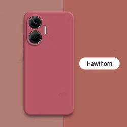 Luxury Candy Cellphone Case - Soft Square Liquid Silicone Armor with Camera Protection for Redmi Turbo 4 (Hawthorn)