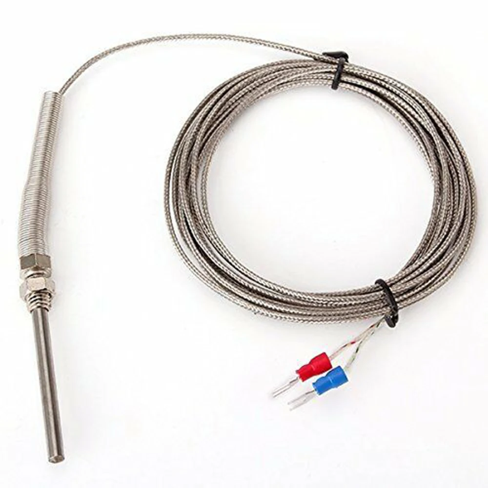 

1 Set K-Type High Temperature 100~1250 Degree Thermocouple 50mm Probe Sensor Durable K Type Thermocouple Controllers