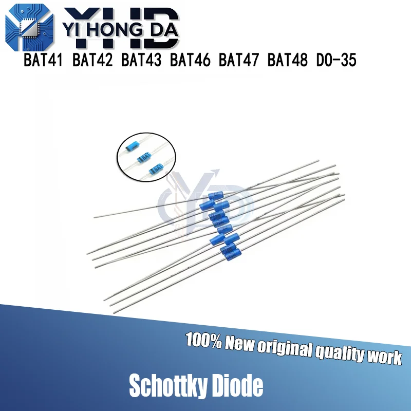 Bat46 10PCS/LOT BAT41 BAT42 BAT43 BAT46 BAT47 BAT48 DO-35 Schottky Diode New ...