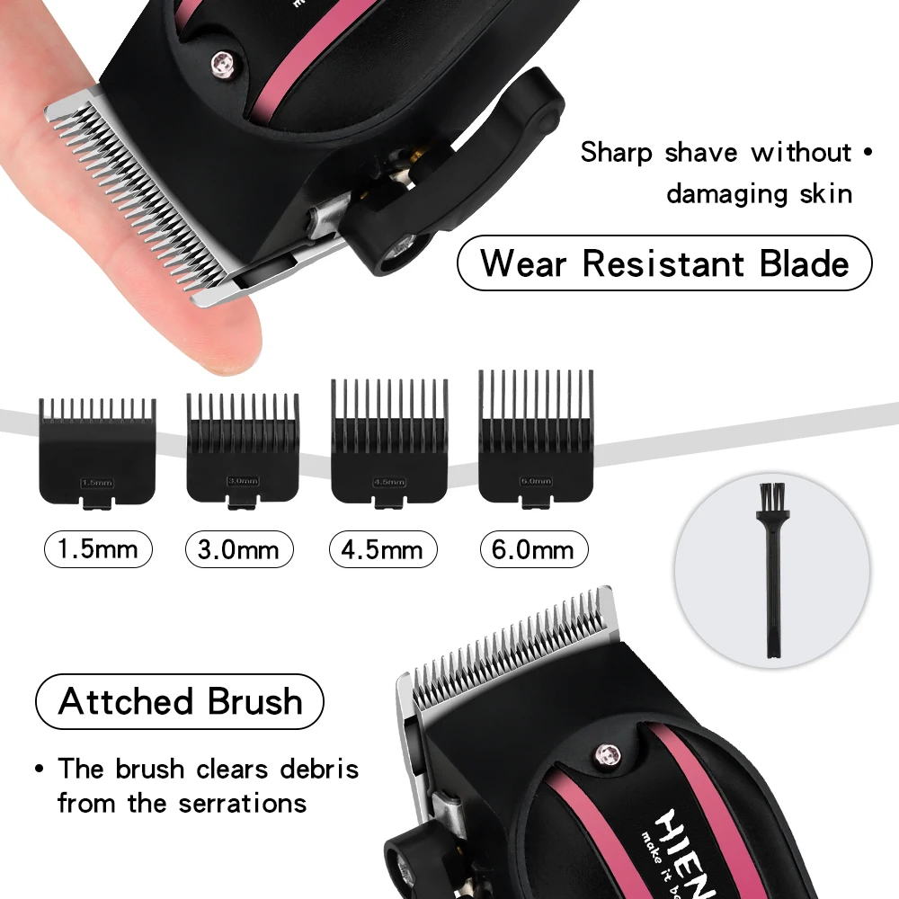 최신 전기 머리 깎기 충전식 남성용 전기 면도기 헤어 트리머 전문 이발사 무선 헤어 커팅 머신