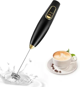 Montalatte elettrico ricaricabile portatile - Mini frusta con ricarica USB con controllo a 1 velocità, testa frusta in acciaio inossidabile per caffè 1