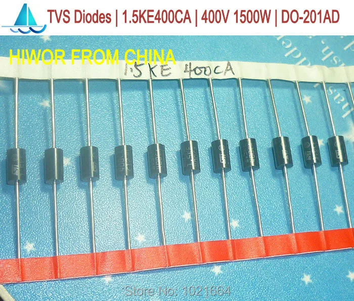 

(20 шт./лот)(TVS leds) 1.5KE400CA 400V 1500W двунаправленные переходные преобразователи напряжения Transzorb DO-201