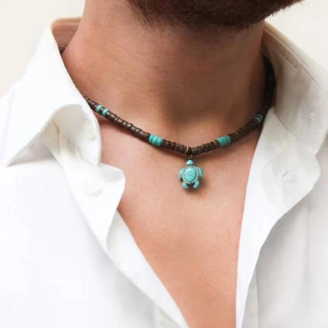 Mens Chunky Turquoise Necklace - Durango Silver Company