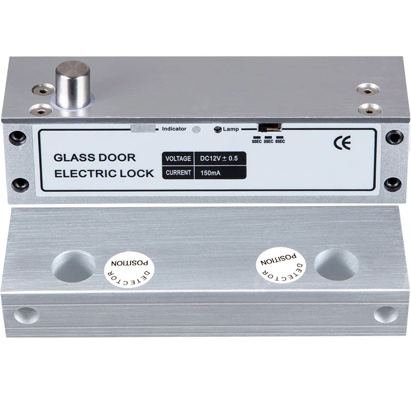 Drill Free Electric Bolt Lock For Left Open Glass Door 12V Ewelink Smart Wifi Switch Control Optional Remote control Exit Button