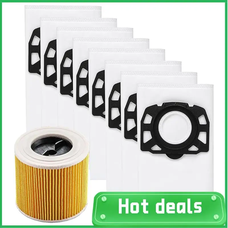 10 Sacchetti Filtro Per Aspirapolvere Karcher WD Series - Compatibili Con WD2, WD3, WD4, WD5, WD6 E Modelli Simili