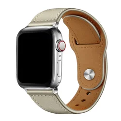 Premium Leather Watch Band for Men and Women - Elegant and Stylish (1 off white)