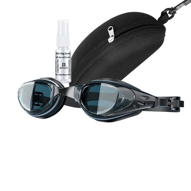 Lunettes de natation sur ordonnance myopie personnalisées pour enfants adultes, antibuée, puissance différente gauche/droite (-6.0 à Plano), sangle réglable 1