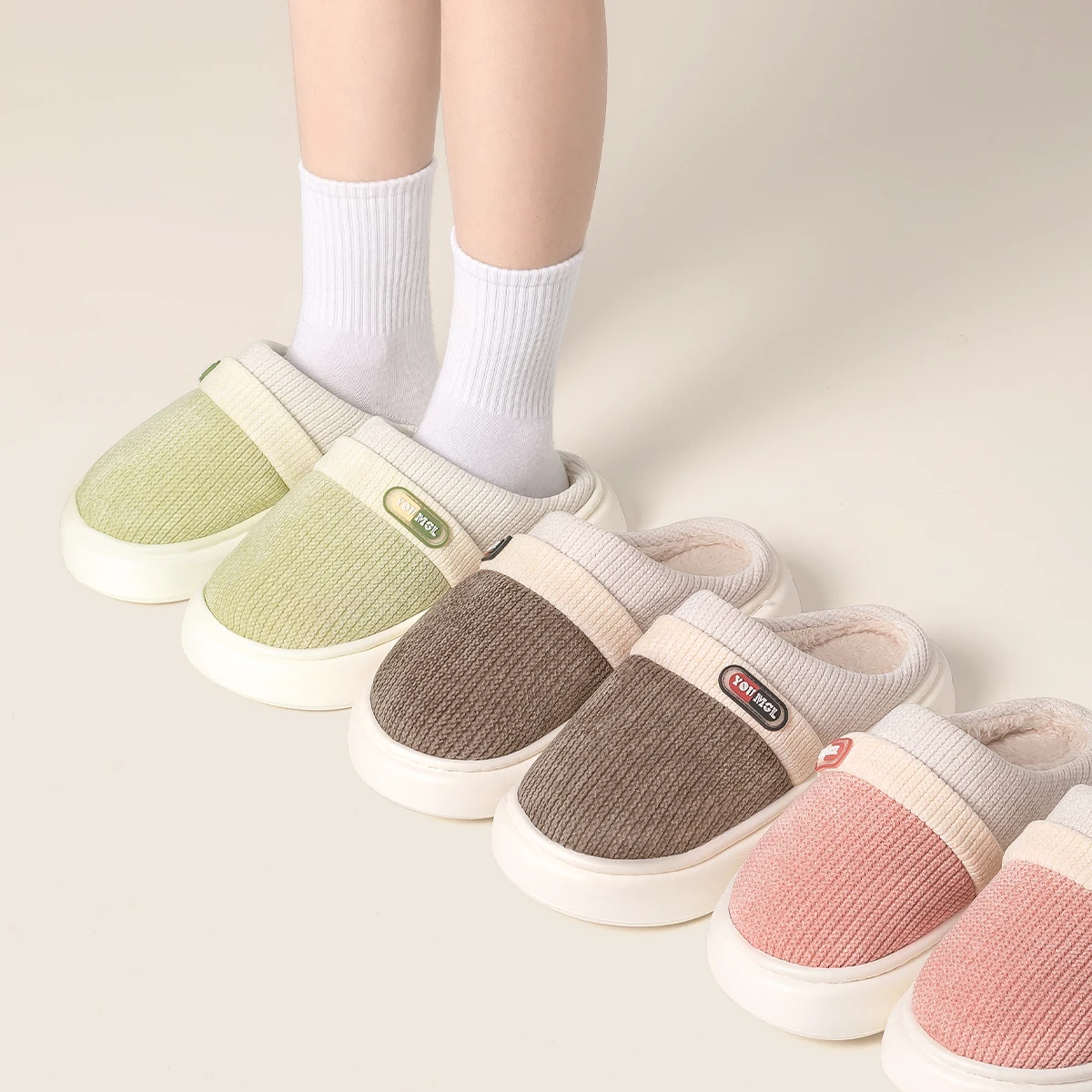 Women's Indoor Cotton Slippers Image 6