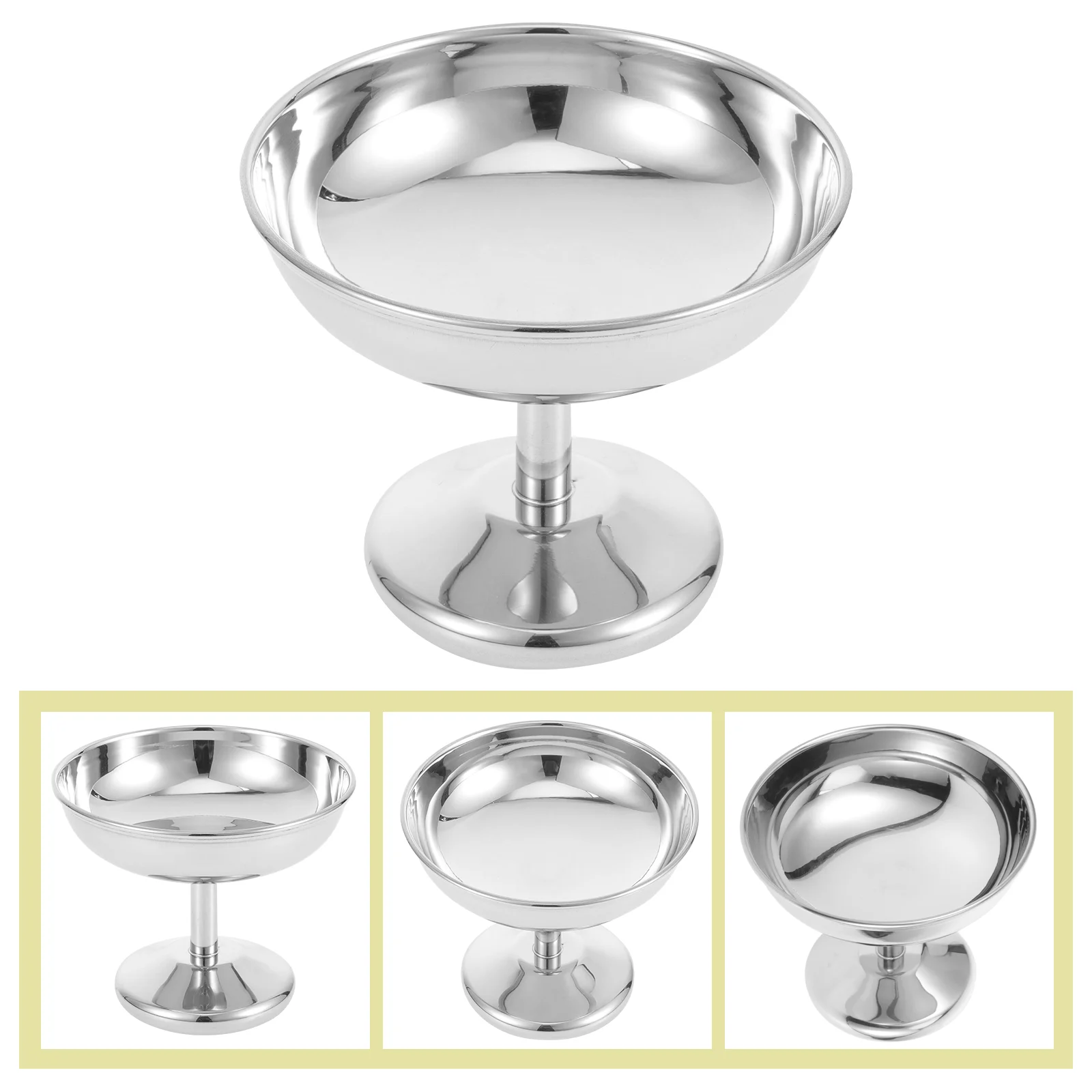 

Stainless Steel Ice Cream Cup Fruit Salad Bowl Dessert Serving Dish Snacks Storage Cup For Party Bar Tableware