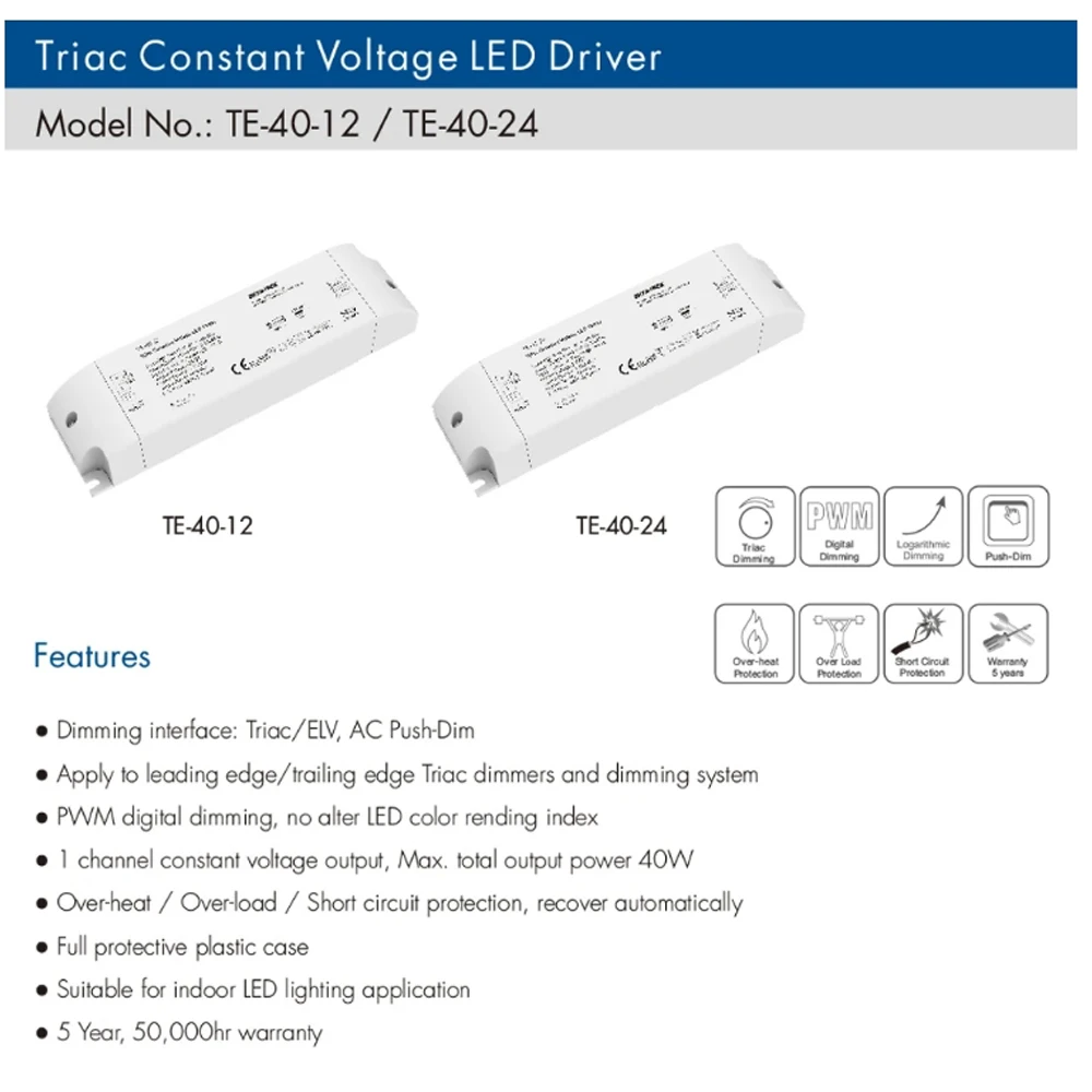 รูปสินค้า ไดรเวอร์หรี่แสง LED แบบ Triac ปรับความสว่างได้
