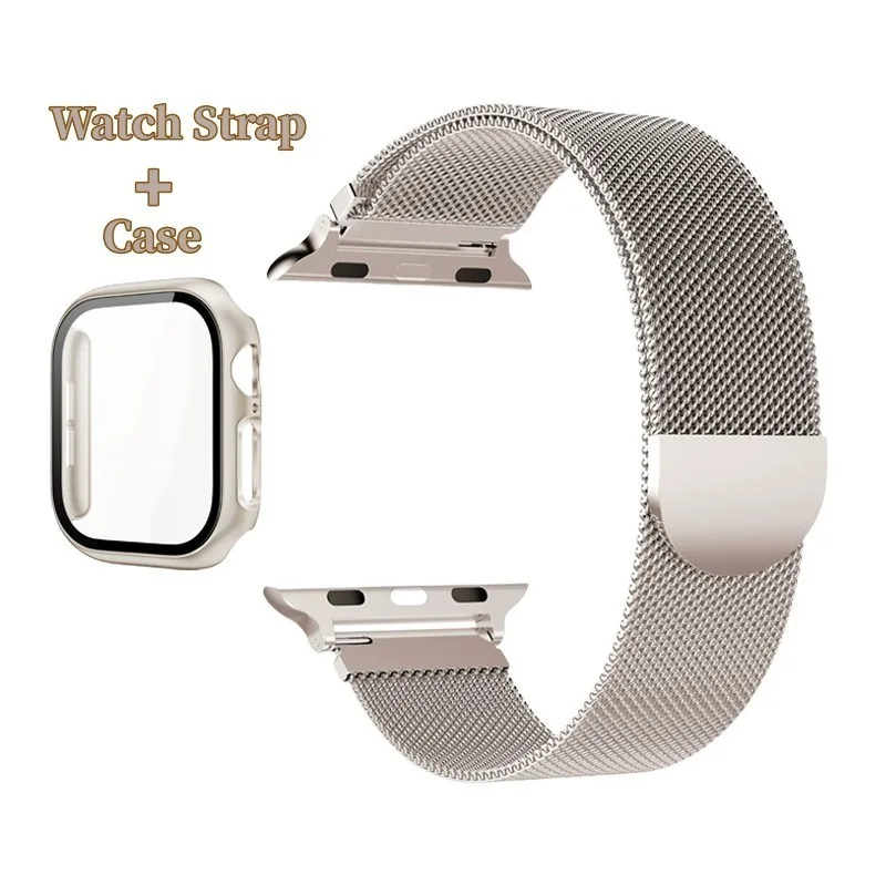 สายโลหะ Starlight Milan + เคส Apple Watch หลายขนาด