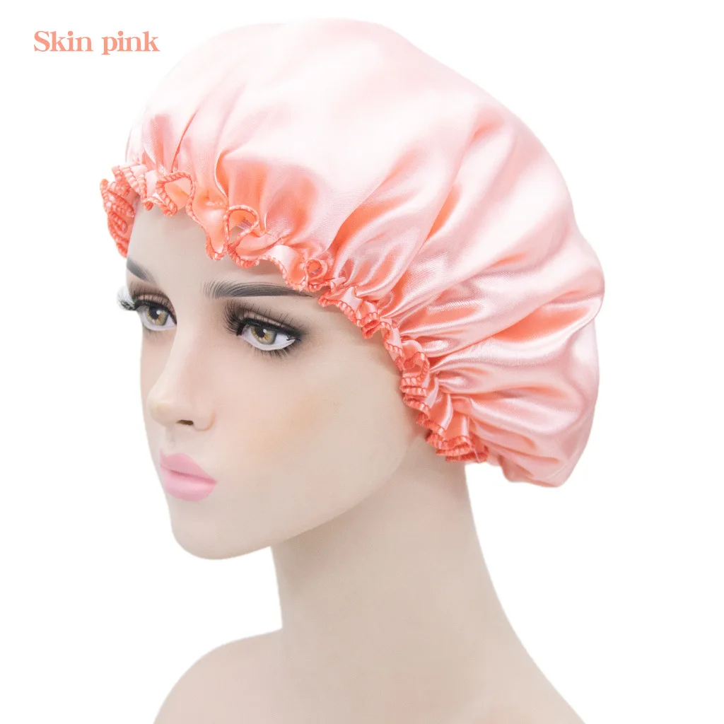 Wabjtam Bonnet en soie Bonnet Satin Bonnet Cheveux Bonnet pour