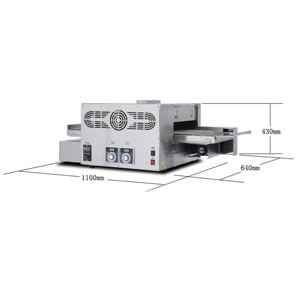 Commercial Baking Bakery Machine Widely Use Industrial Electric Conveyor Belt Type Pizza Oven