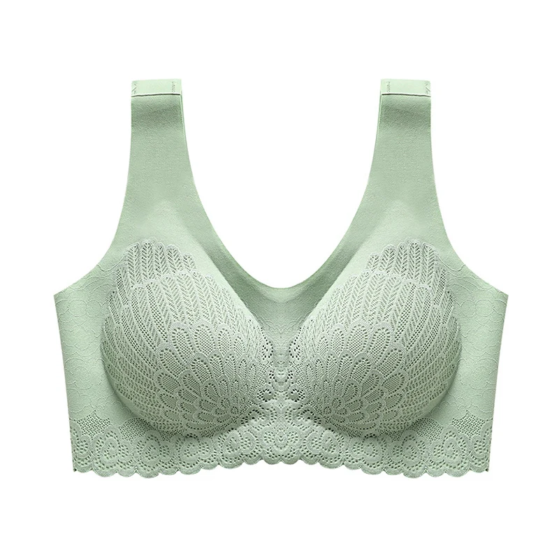 

New Latex Seamless Bra Women Push Up Underwear Cooling Gathers Shock-proof Pad Female Intimate Fashion Soft Comfortable Bralette