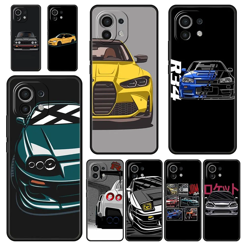 JDM Type R Civic Sport Car Soft Black Phone Case