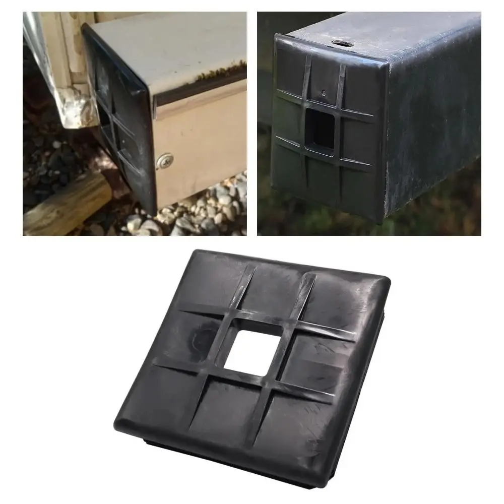 Lightweight Plastic Bumper Plug End Cap 4x4 Inch Practical Square Tube Hole Plug Black Furniture Cap Pipe Car Equipment