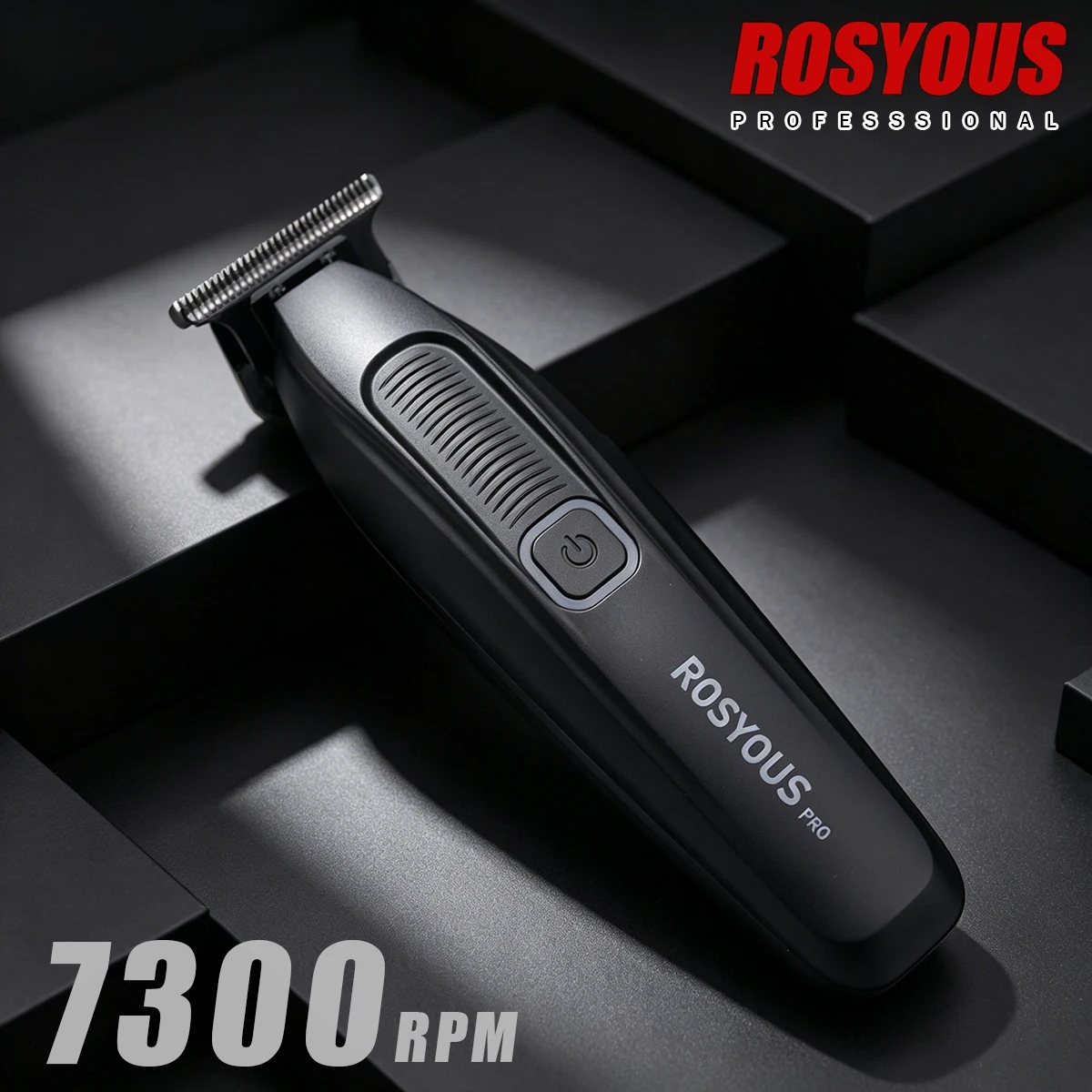로지어스 RS-078 남성용 헤어 트리머 7300RPM DLC T-블레이드 제로갭 1500mAh 저소음 - 무선 마무리 기계