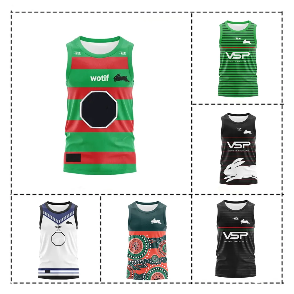 

Customization 2024 South Sydney Rabbitohs Home / Away Training Vest - Mens Size: S-5XL （Print Custom Name Number）