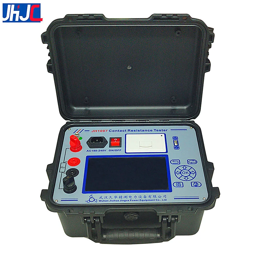 

JH1007 100A Circuit Breaker Tester Hipot Micro Ohm Meter Contact Loop Resistance Tester Electrical Instruments Resistance Meter