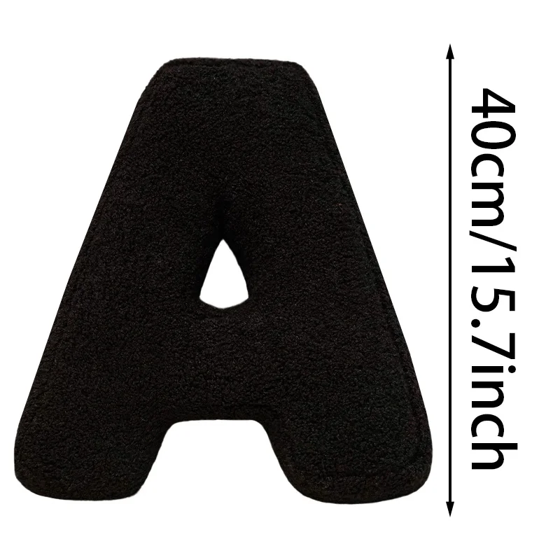 Alphabet Heart Plush Toys Ins Black Nordic Letters Pillow Sofa Cushion 26 English Letters Stuffed Plush Doll Gift Room Decor