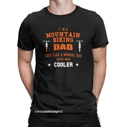 Mountain Bike Dad Funny MTB Dad Tops T Shirts Mens Cotton Creative Tee Shirt Round Collar Tee Shirt Harajuku Tops Gift Idea