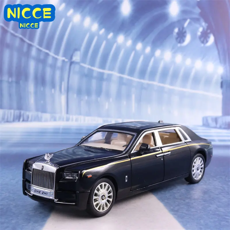 

Модель игрушечного автомобиля Nicce 1:24 Rolls-Royce Phantom, модель игрушечного автомобиля со светильник, коллекционная Игрушечная машина для детей, подарки A248
