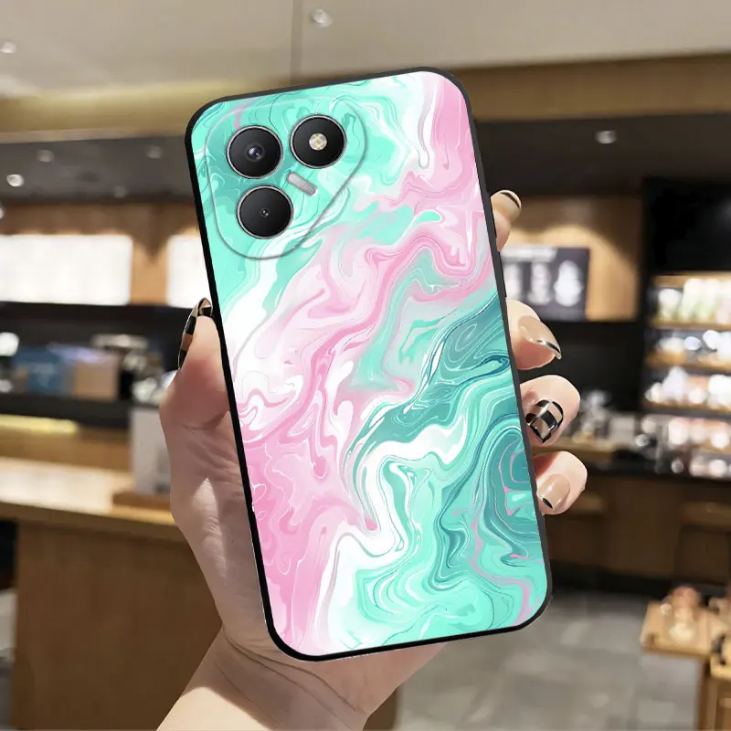 Sleek Silicone Shockproof Phone Case - Ultra Fashion Print, Black