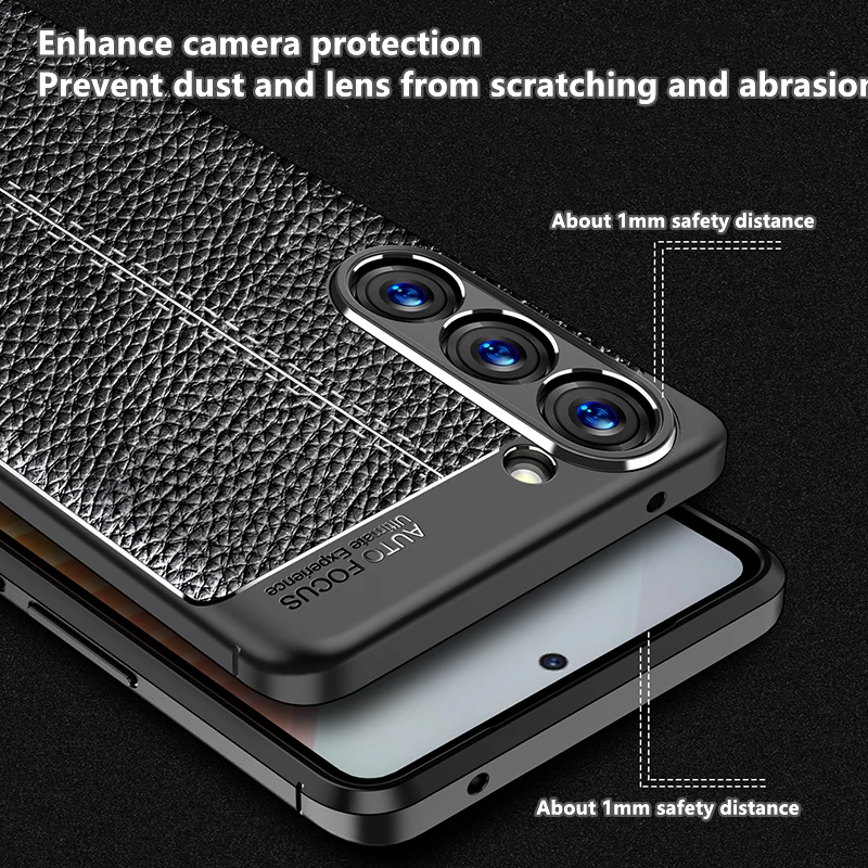 For Samsung Galaxy S23 Plus Case Cover Samsung S23 S 23 Plus Ultra Capa Shockproof TPU Leather For Fundas Samsung S23 Plus Coque