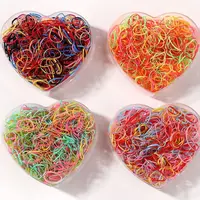 500/1000/2000pcs Girls Colourful Disposable Rubber Band Hair Ties Headband Children Ponytail Holder Bands Kids Hair Accessories 3