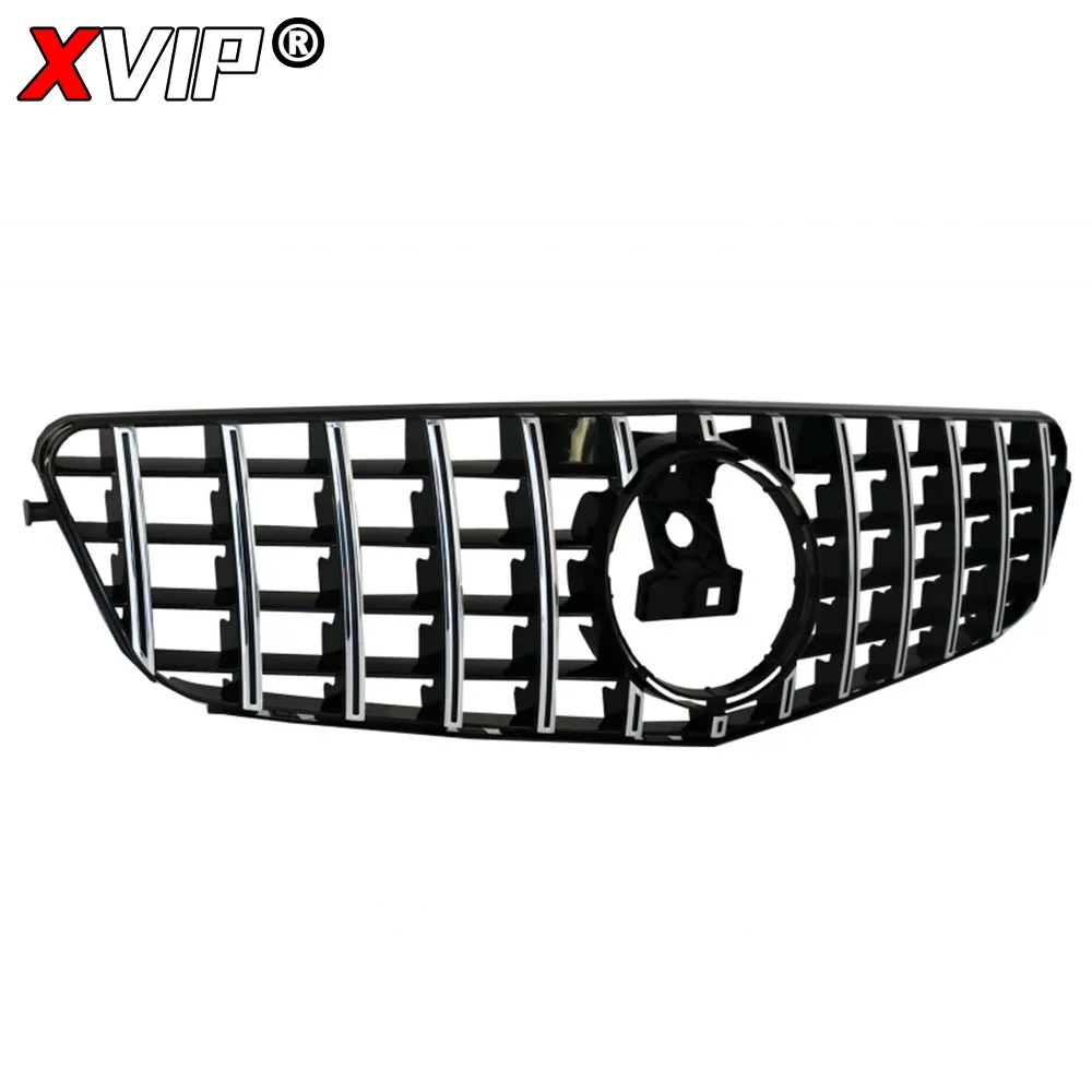 XVIP 프론트 범퍼 그릴 후드 그릴, 메르세데스 벤츠 C W204 2008-2014 C180 C200 C250 C300 AMG GT 다이아몬드 스타일 튜닝 그릴