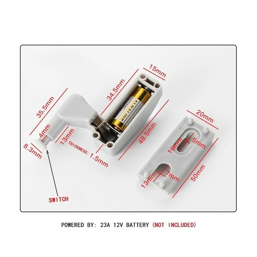 RnnTuu-LED Inner Hinge Lamp, Under Cabinet Lights, Universal Wardrobe, Armário, Sensor Lights for Bedroom, Kitchen, Closet Night Lamp