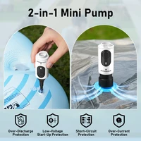 Pompe Mini pompe à Air Portable 180L/Min gonflage et dégonflage rapides avec 3 buses pour matelas pneumatique, gonflables extérieurs 5
