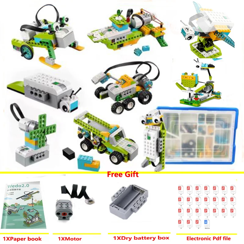 

Moc Technical Parts WeDo 3.0 Robotics Construction Set Building Block Compatible with 45300 Wedo 2.0 Educational DIY Scratch Toy