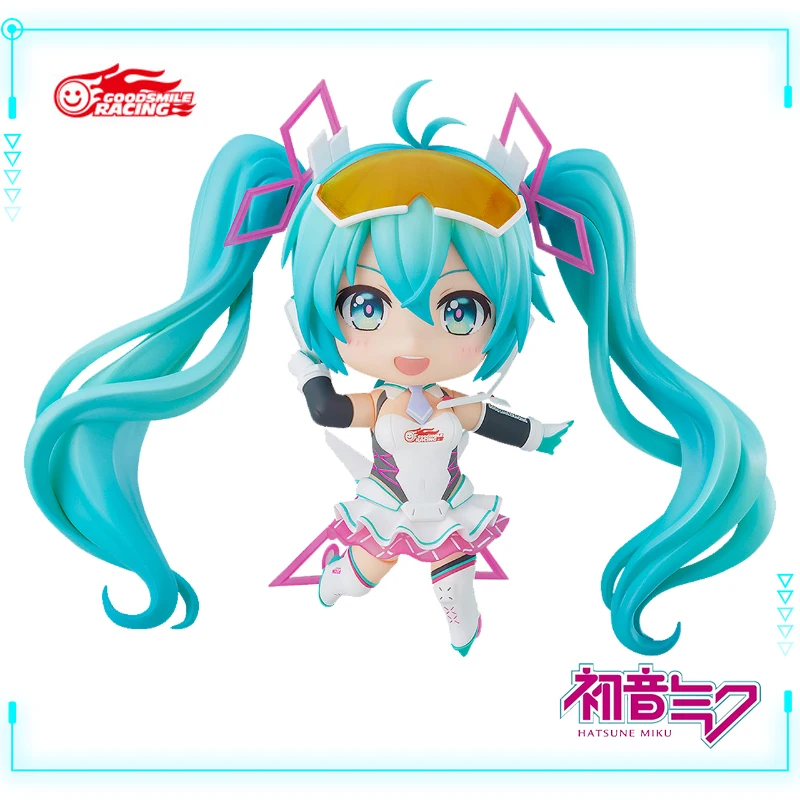 

GOOD SMILE Racing Original Genuine NENDOROID VOCALOID Virtual Singer Hatsune Miku Racing 2021 Ver 10cm Figures Collectible Model