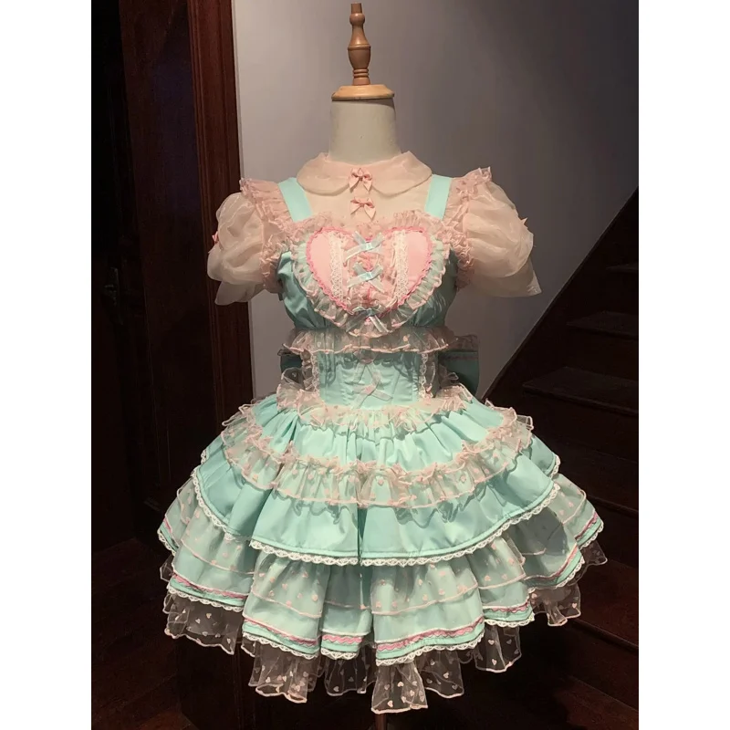 

Женское платье-Idol в японском стиле, винтажное платье принцессы Y2K, мини-платье в стиле панк для девушек