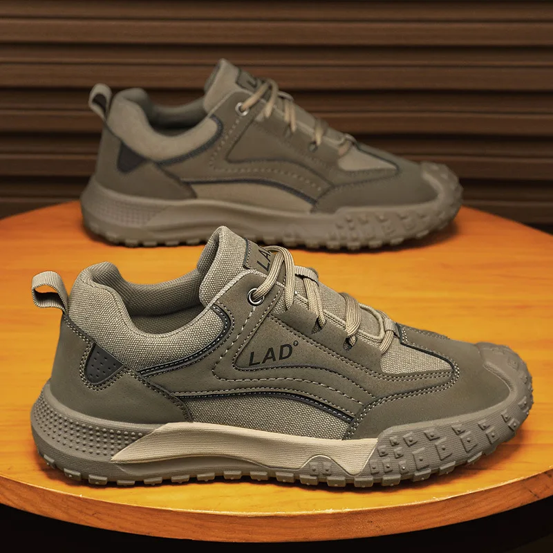 High Quality Men's Sneakers Classics Men Lace-up Shoe for Outdoor Breathable Hiking Shoes Comfortable Sneakers Male Safety Shoes 2