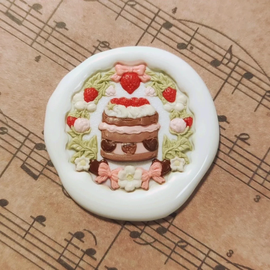 Diy Fire Seal Stamp Toy Seal Head Fine Carving Head Multi-Layer Special-Shaped Embossed Brass Invitation Envelope