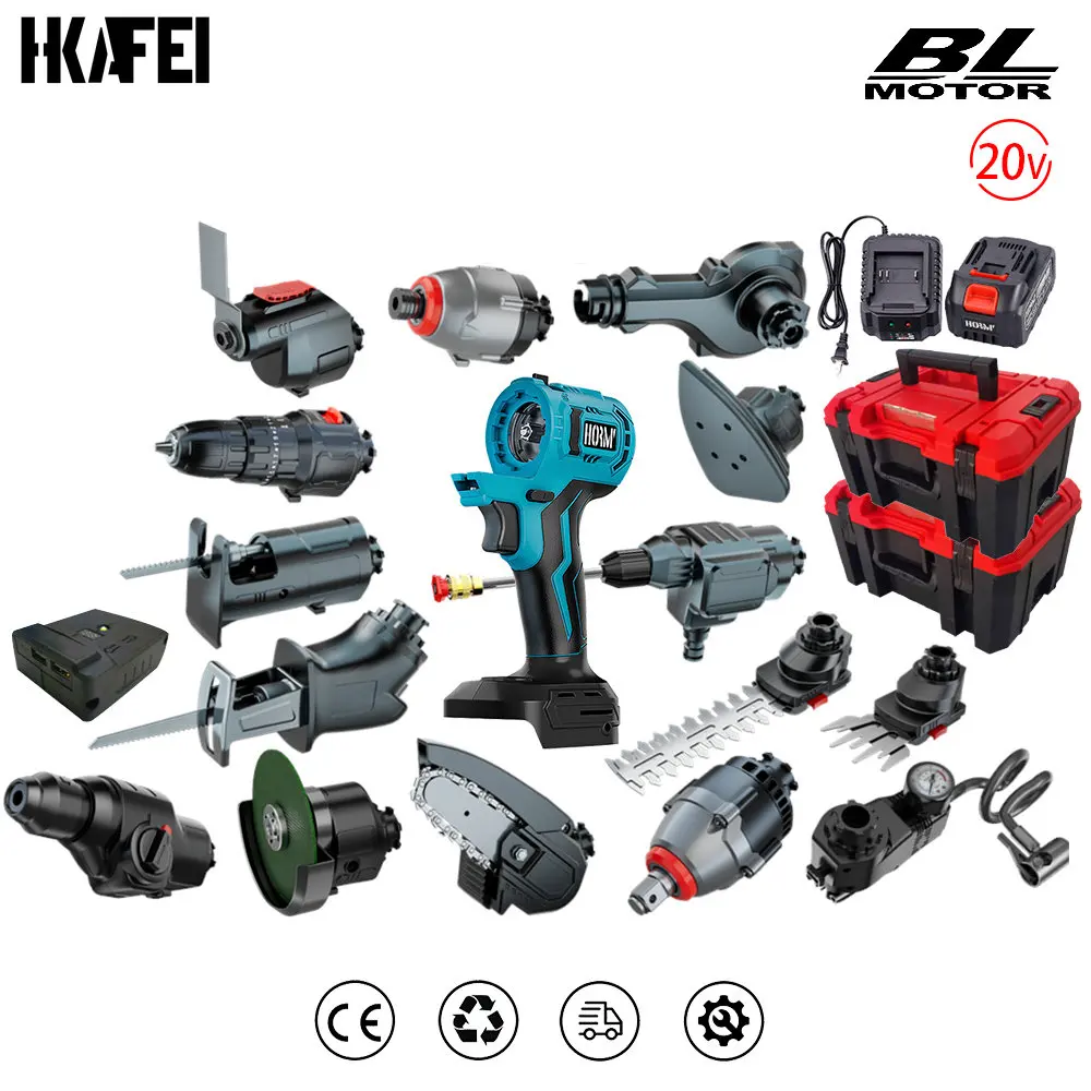 Electric multi tool brushless oscillating cordless universal tool set drill saw trimmer cutting machine