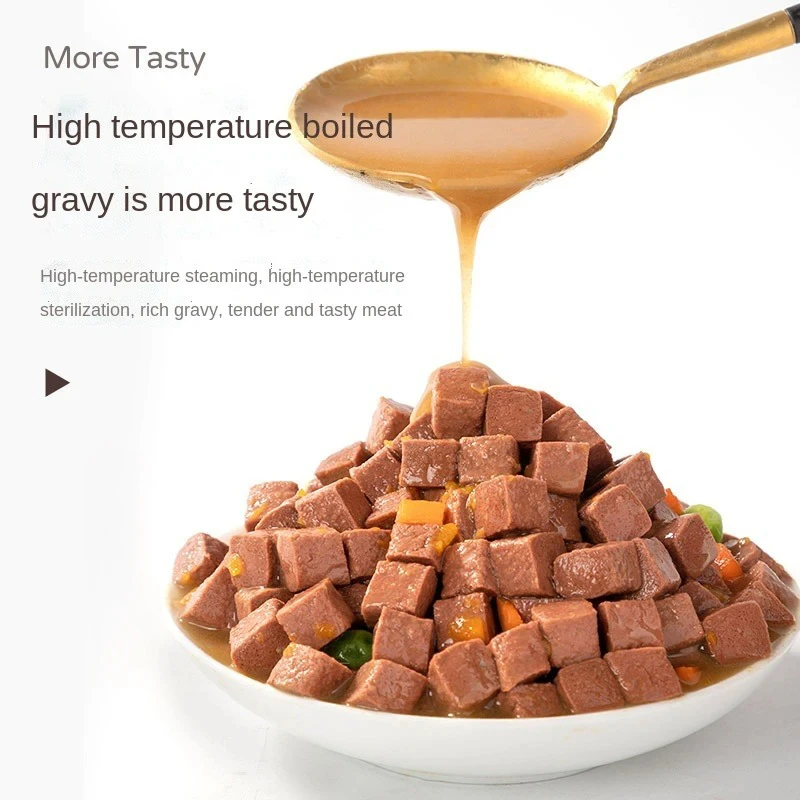 Canned meat grain beef bag whole box teddy puppy mixed rice wet food dog food pet dog snacks
