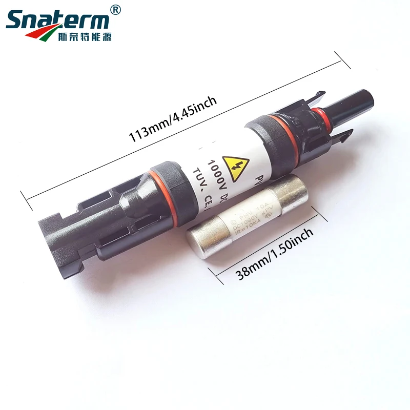 1000VDC 10A 15A 20A 30A DC 태양광 퓨즈 커넥터 태양광 패널 시스템용 인라인 퓨즈가 있는 퓨즈 홀더 TUV 승인