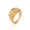 1PC Stainless Steel Mens Nugget Ring Hip Hop Fashion Jewelry Gifts 1